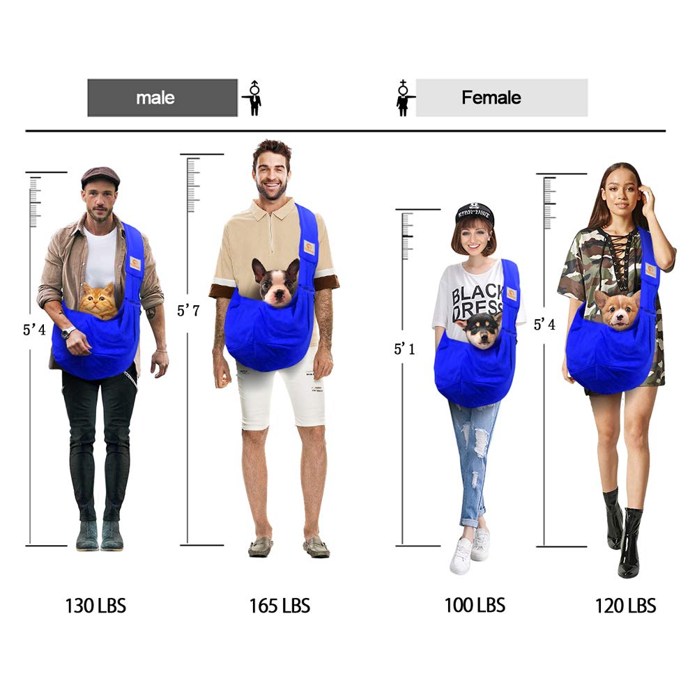 Tomkas dog sling carrier outer material soft fabric conveys plush feel and pet comfort