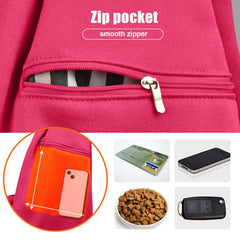 TOMKAS dog sling carrier rose red large opening enables easy pet placement.