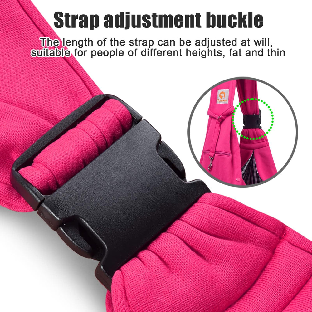 TOMKAS Adjustable strap on rose red sling for secure, comfortable wear