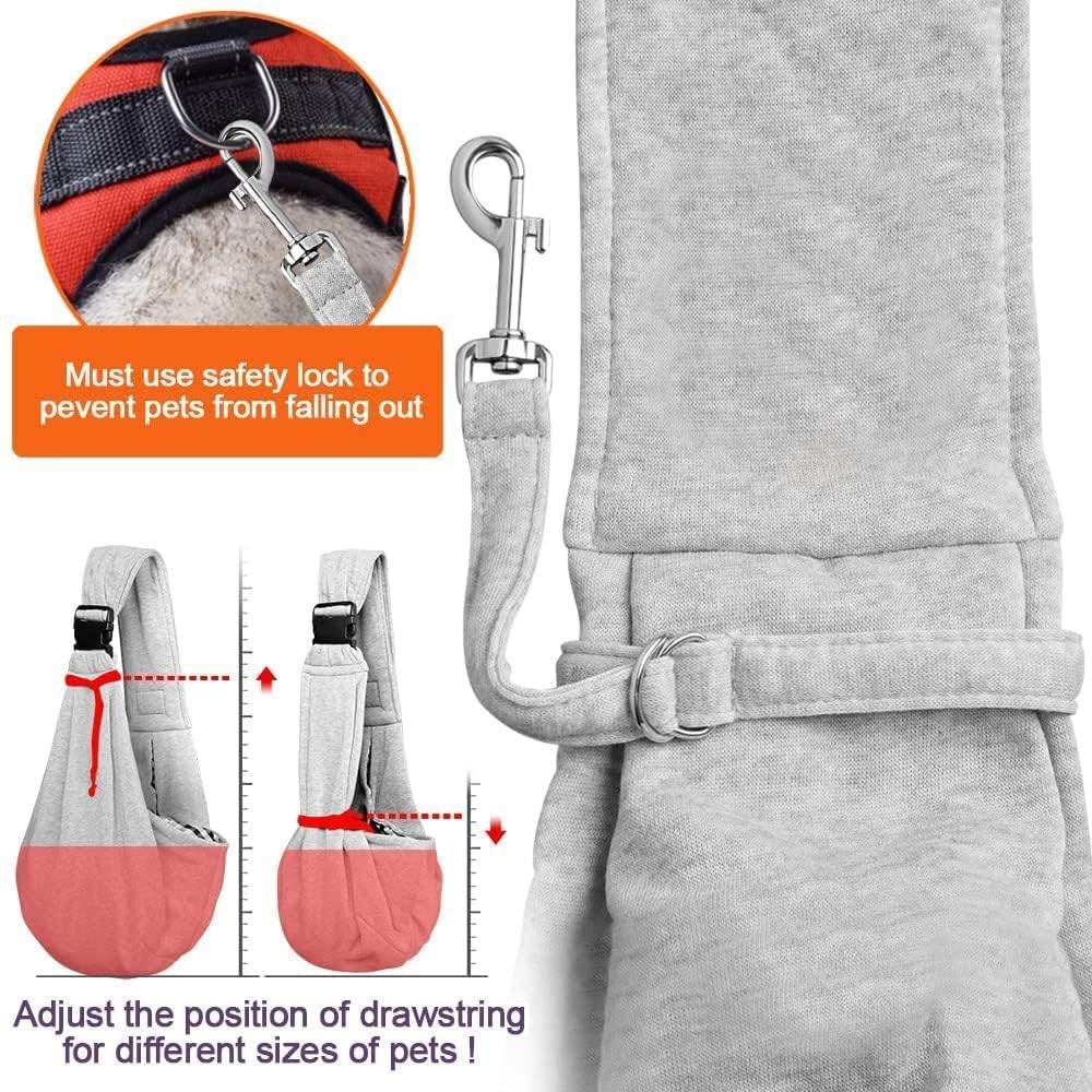 Tomkas front pocket helps organize phone, keys, and leash