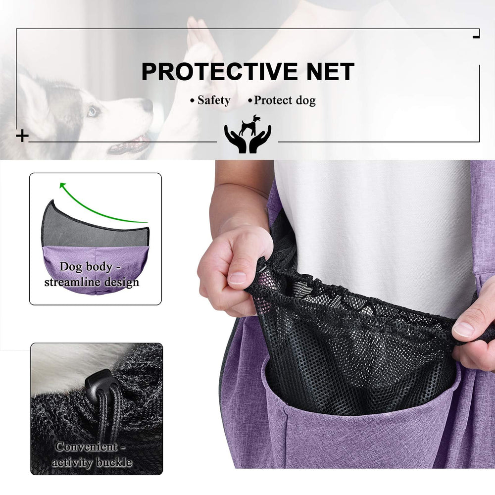 TOMKAS purple carrier opened view demonstrates easy access and ventilation