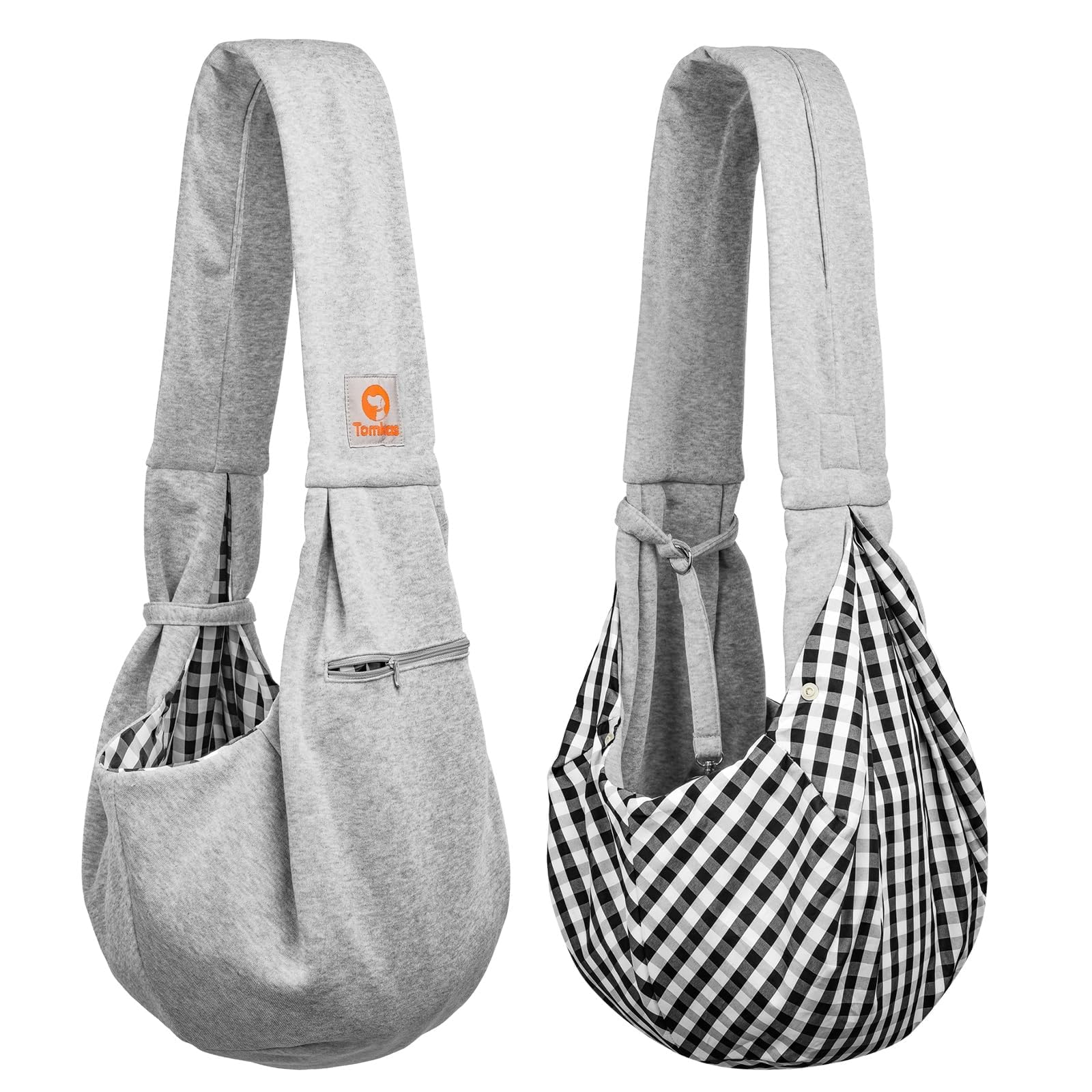 Tomkas small dog sling carrier grey travel idea — ideal for vet visits and strolls