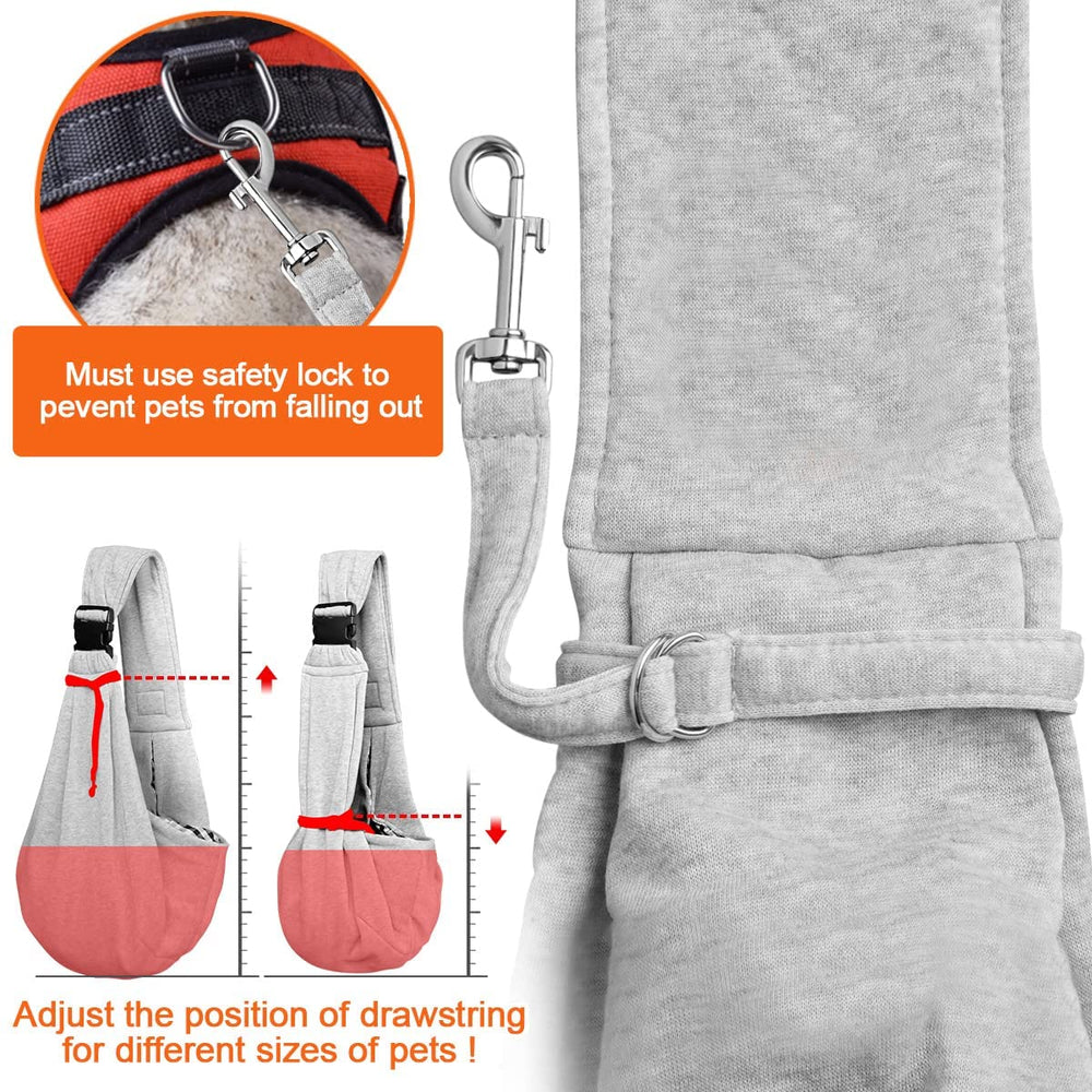 Tomkas small dog sling grey walking outing highlights hands free companionship