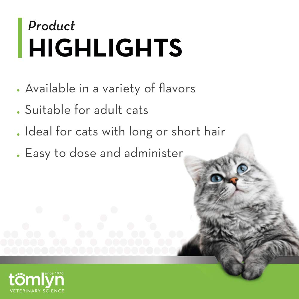 Tomlyn Laxatone gel on a cat nose for easy daily hairball relief.