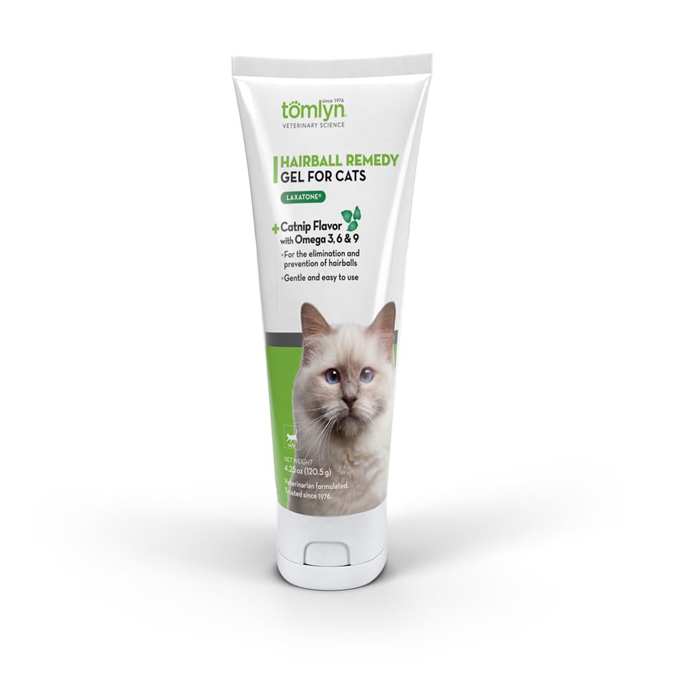 Tomlyn Laxatone gel para gatos, aplicación en nariz para fomentar lamido.