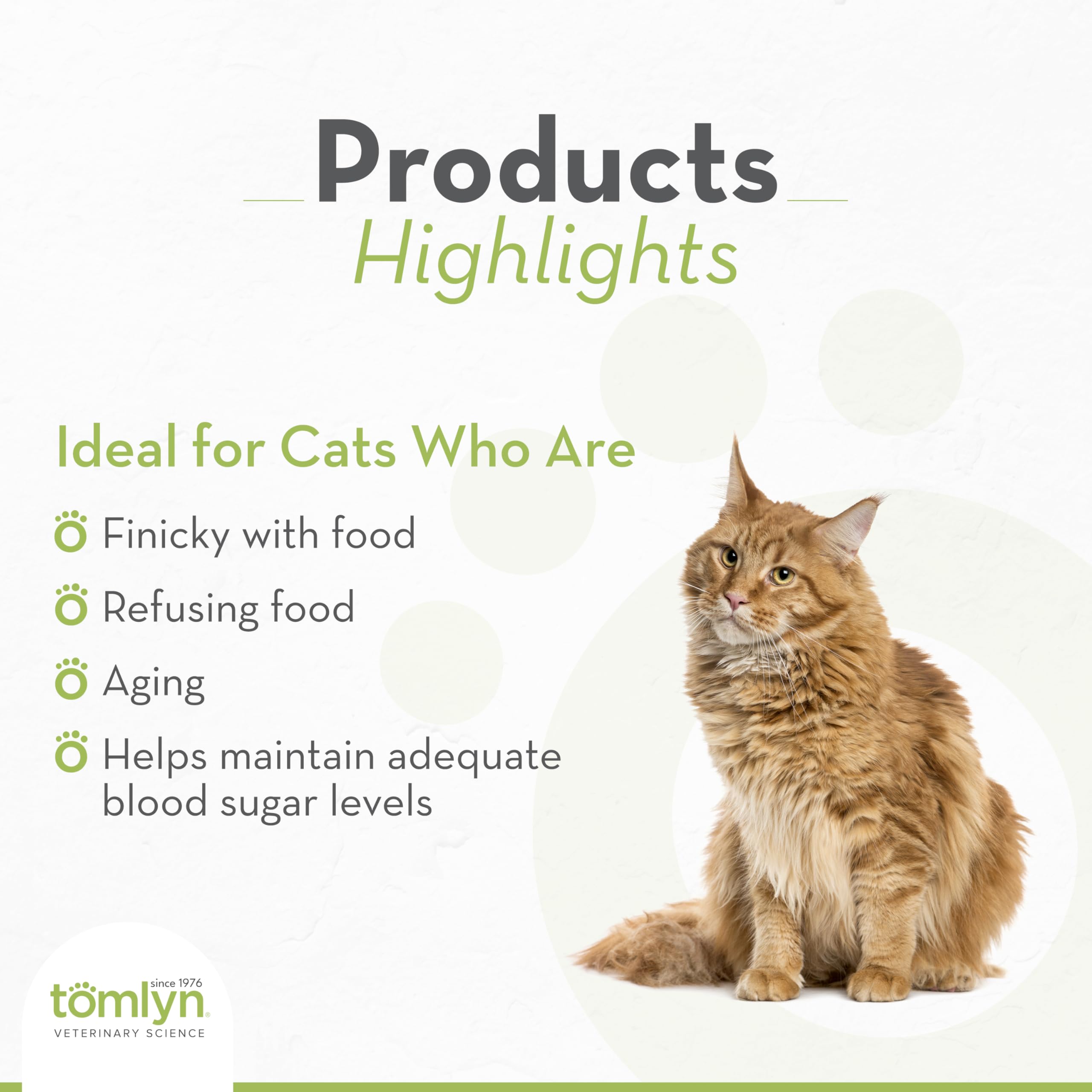 Tomlyn Nutri-Cal gel texture closeup reveals malt-flavored easy to serve supplement for cats.