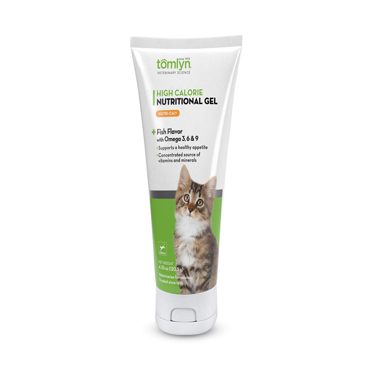 Tomlyn Nutri-Cal kitten-tube image showing easy gel application for extra calories