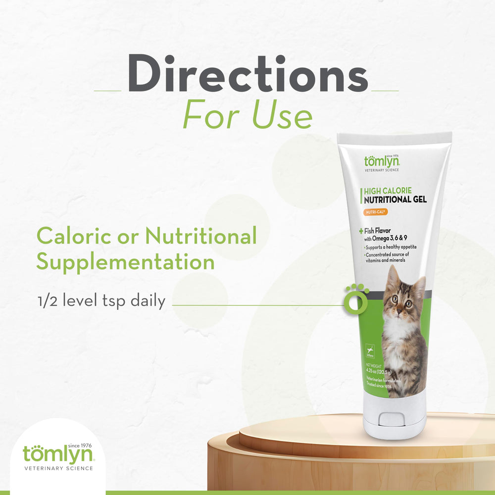 Tomlyn Nutri-Cal packaging image featuring high-calorie kitten gel