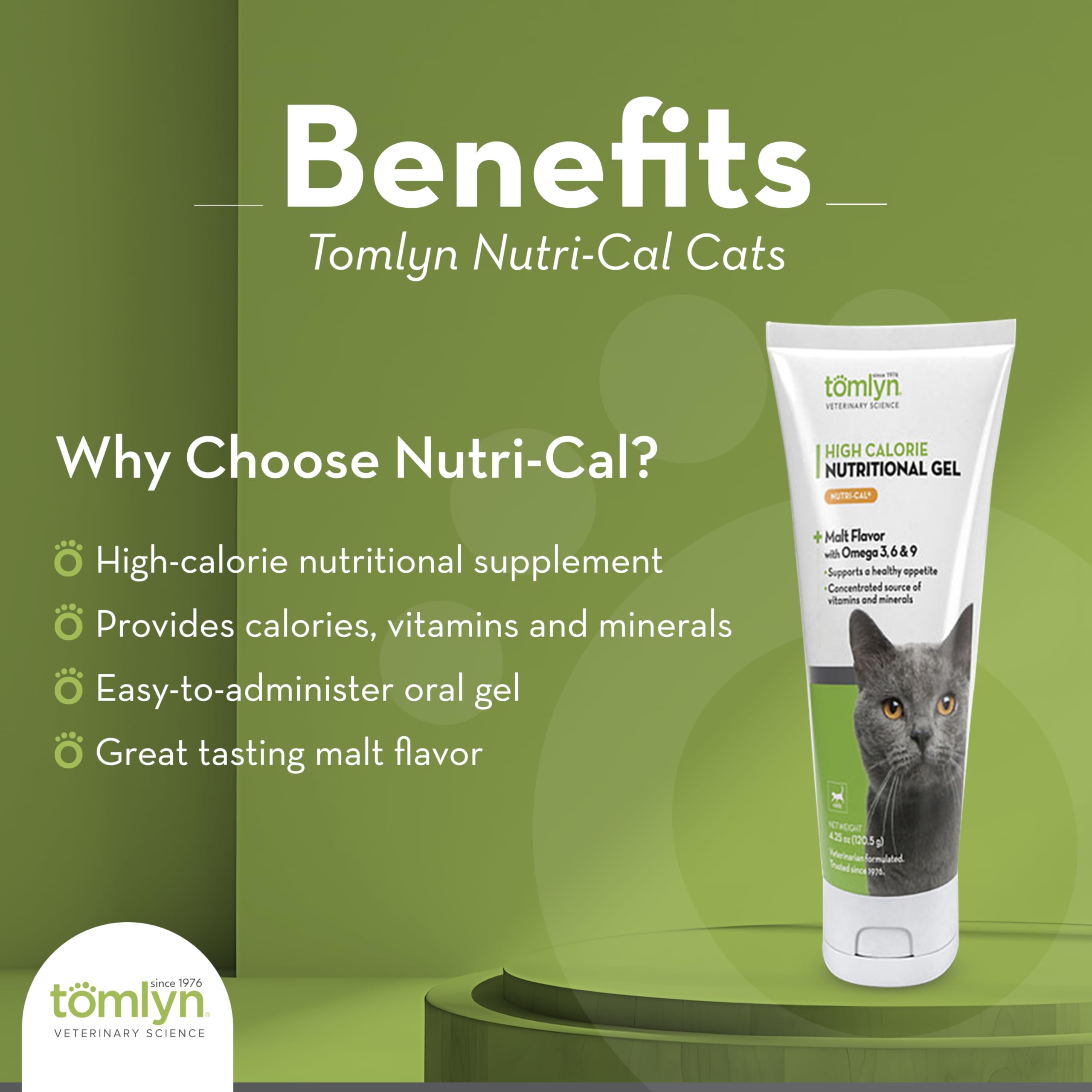 Tomlyn Nutri-Cal tube pour demonstrates quick, mess-free dosing for busy households.