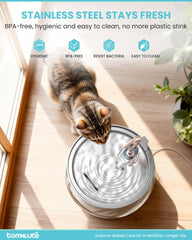 Tomxcute Quiet Pump 5V delivers near-silent operation during pet mealtimes.