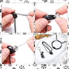 Tondiamo pet ashes necklace with airtight sealing ring for travel protection.