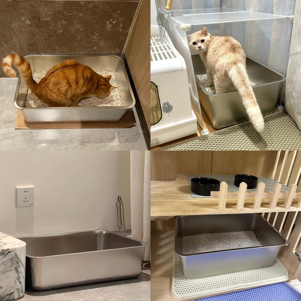 Tondid open-top design provides easy access for pets during bathroom time.