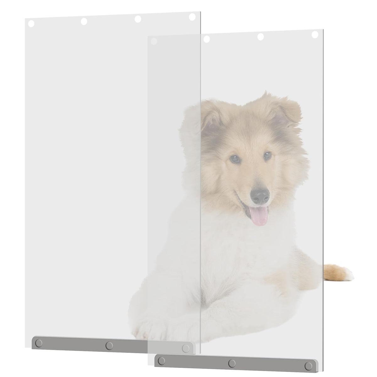 TonGass 2-pack dog door flap (10x18) fits DSRWXL for easy pet passage.