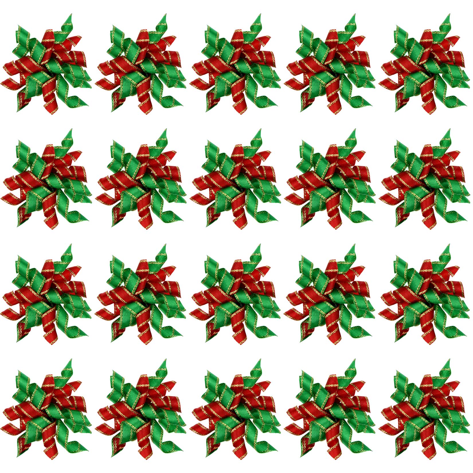 Tongcloud Christmas pet bows red green pack enhances festive pet outfits