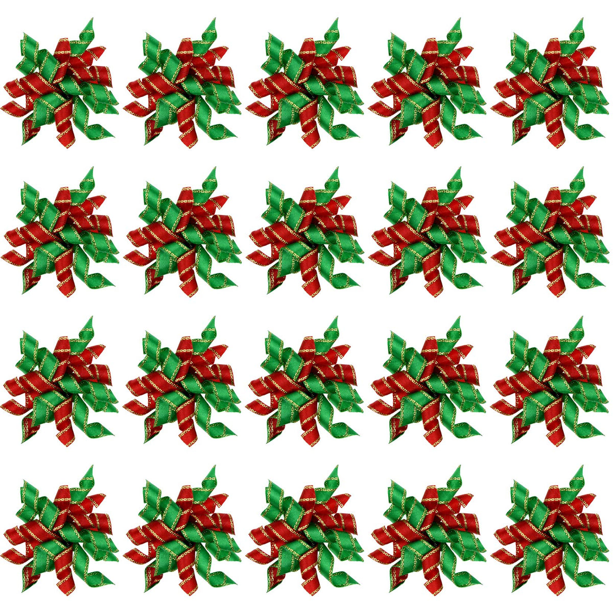 Tongcloud Christmas pet bows red green pack enhances festive pet outfits