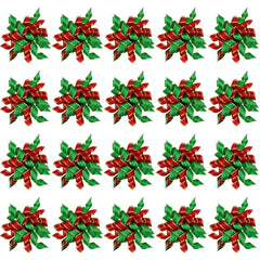 Tongcloud Christmas pet bows red green pack enhances festive pet outfits