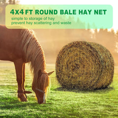 TONGMO knotless hay net close-up showing gentle mouth texture benefits