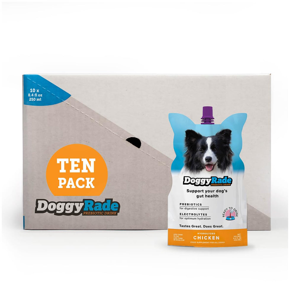Tonisity DoggyRade bottle pour for quick hydration after exercise.