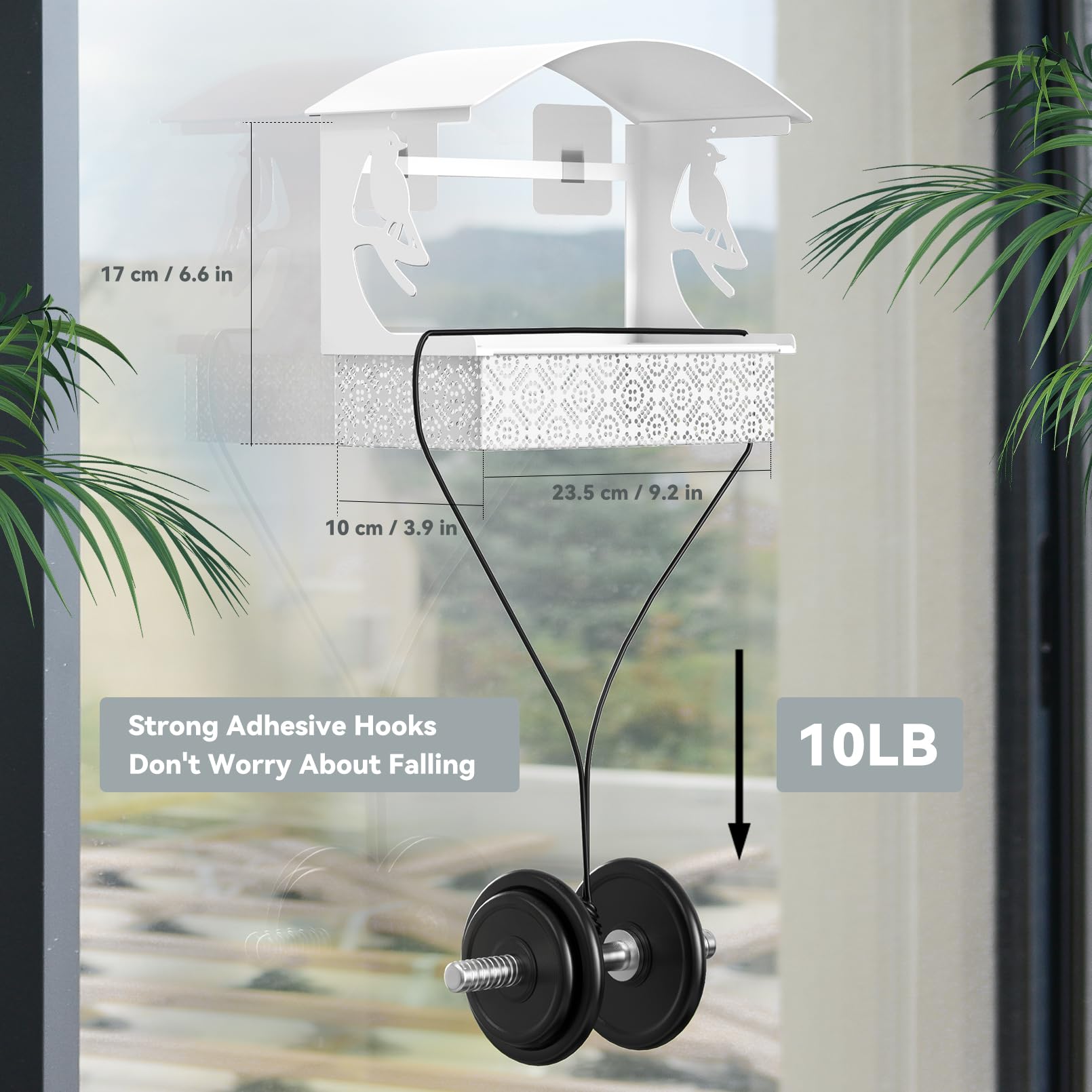 Tonitrui window bird feeder removable tray enables quick refills and easy cleaning.