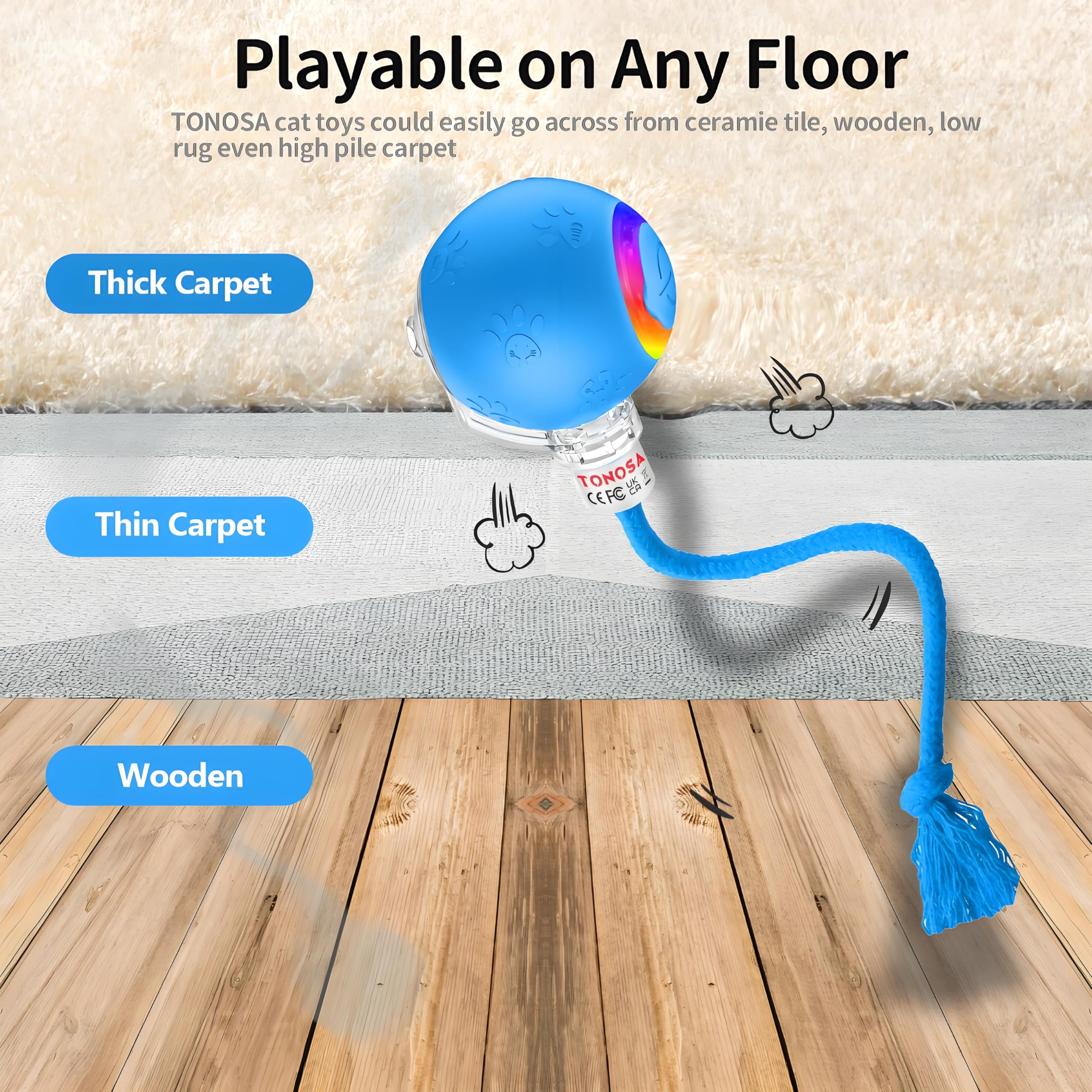 TONOSA bird-sound reactivation invites cats to pounce and stalk after a pause.