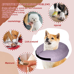 Tonqixope donut collar soft plush outer view for gentle wear
