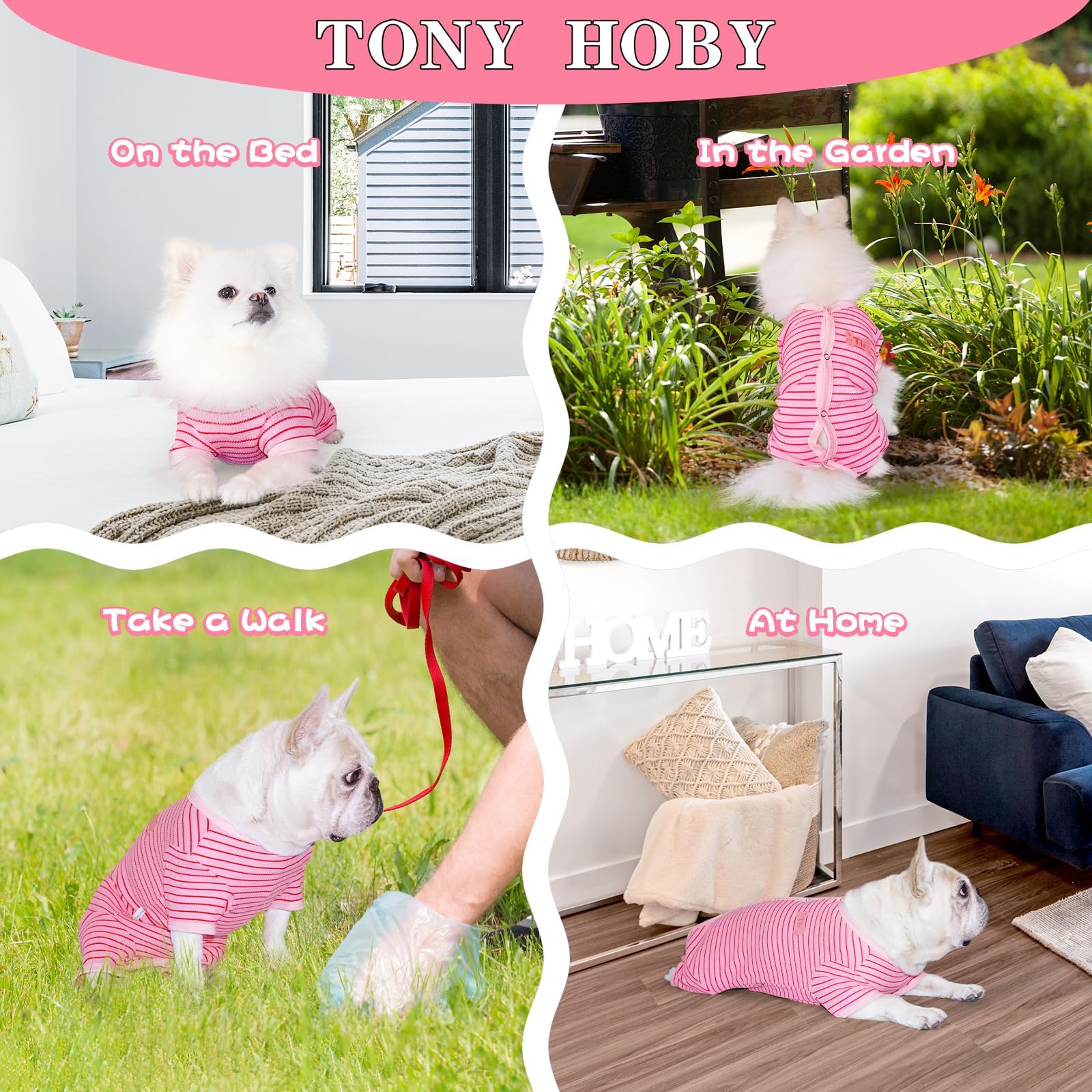 TONY HOBY breathable fabric keeps dogs comfortable during wear.