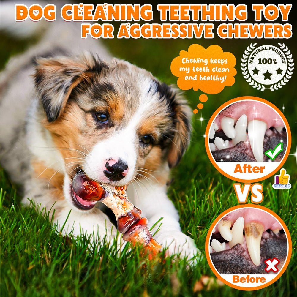 TonyEst dog toy with textured surface helps reduce plaque during chewing