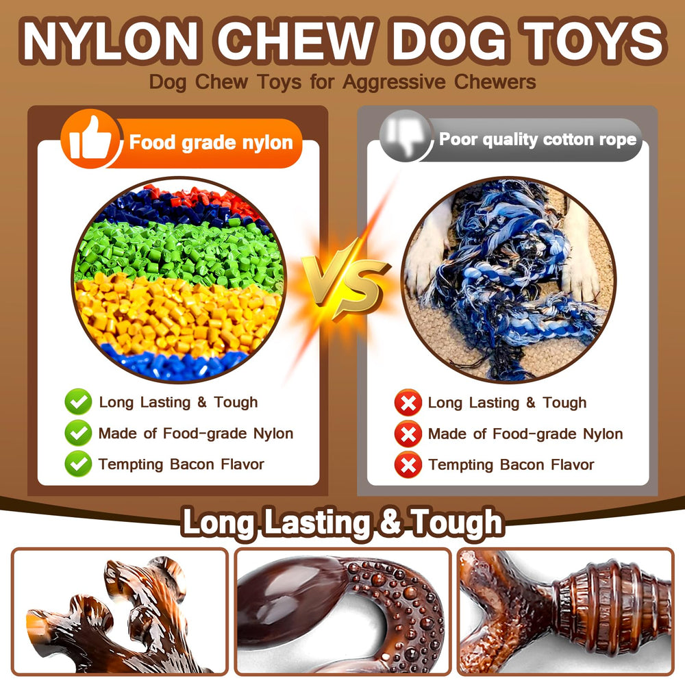 TonyEst four-shape chew toys promote variety to curb boredom and energy.