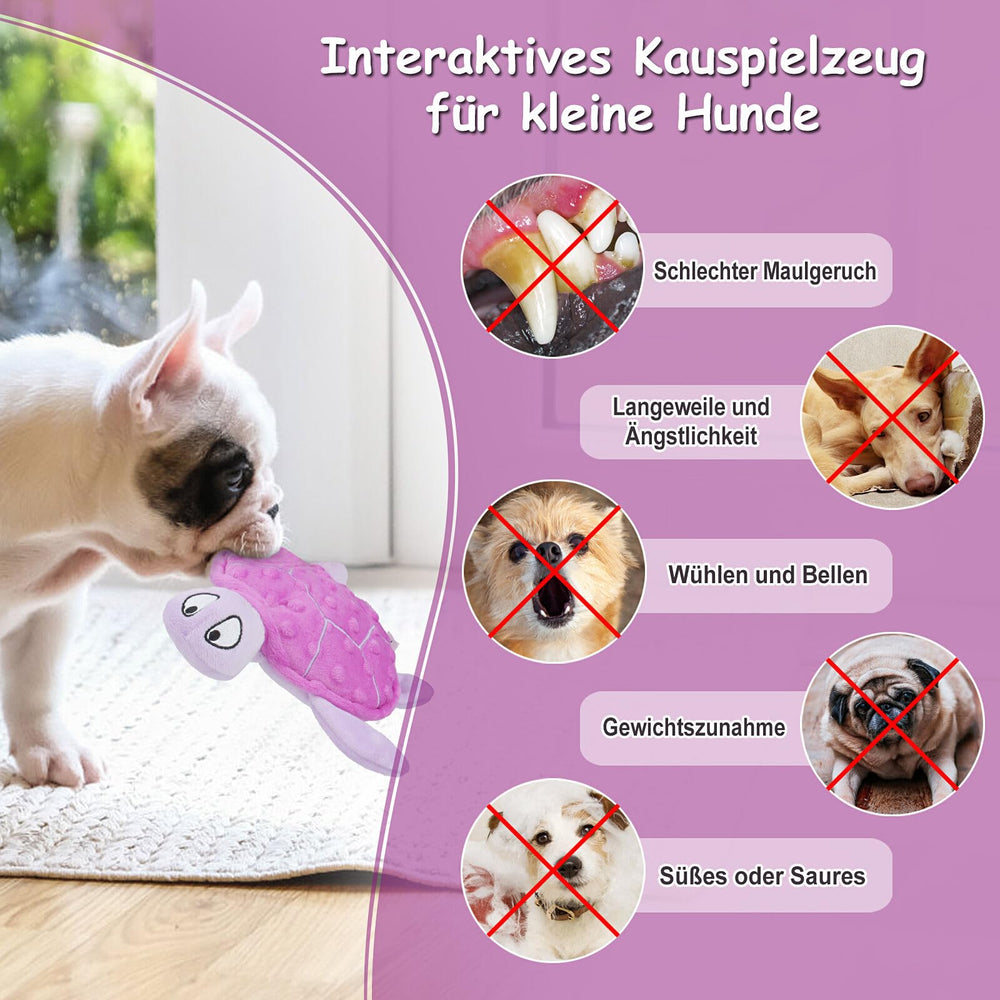 TONYFY Squeaky Sea Turtle Toy no-stuffing detail—mess-free fun.