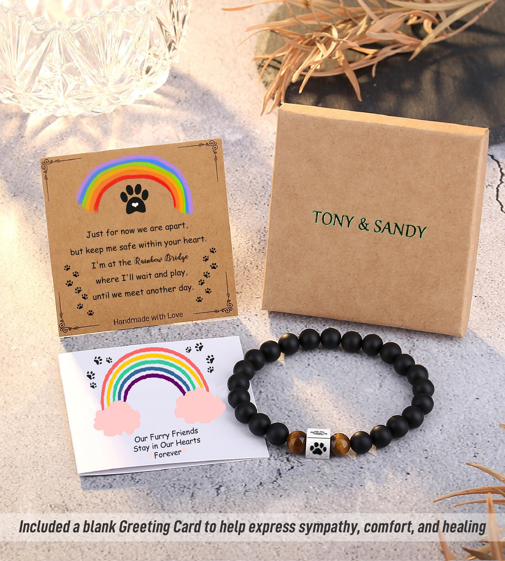 TONY & SANDY memorial bracelet design elements for dogs and cats.