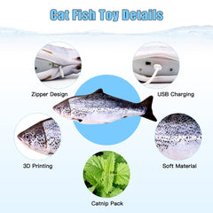 TOOGE 2-pack rainbow trout floppy fish toy boosts curiosity and playful pounce.