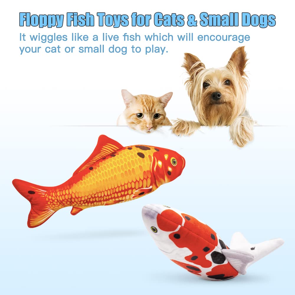 TOOGE floppy fish toy catnip included sparks interactive fun for felines