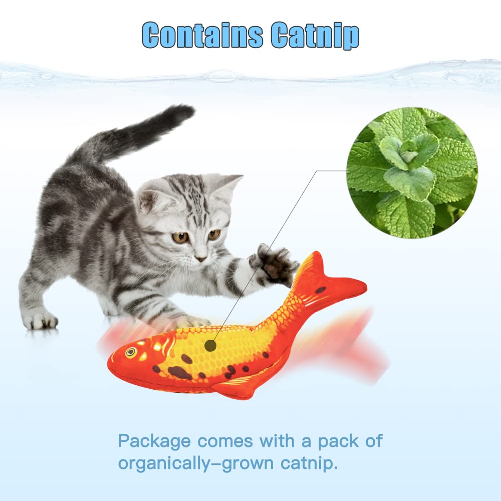 TOOGE floppy fish toy soft texture protects paws during gentle chewing