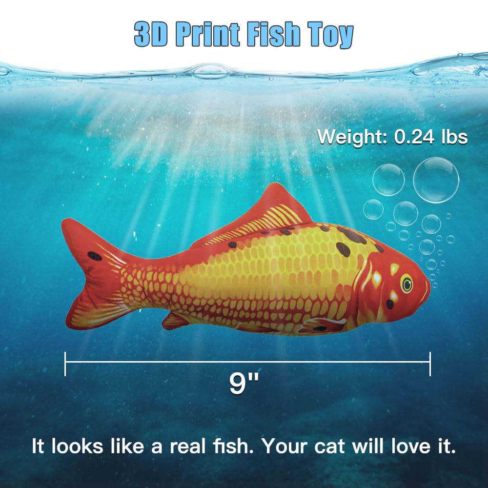 TOOGE floppy fish toy usb-chargeable eliminates battery hassle during play