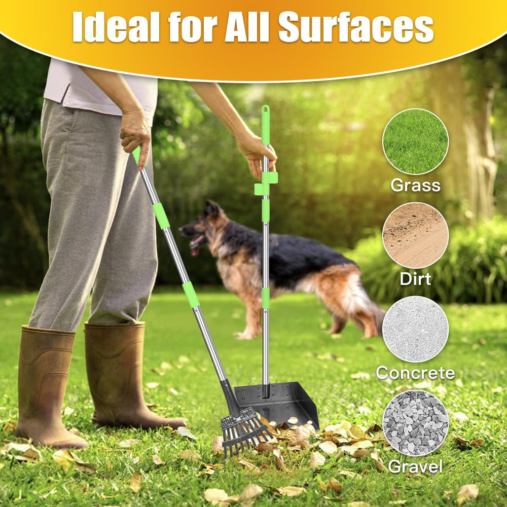 TOOGE Larger Scooper makes yard cleanup faster for households with dogs.