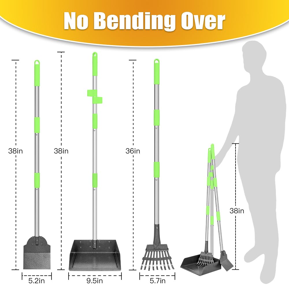 TOOGE Metal tray and rake with sturdy clips prevent disassembly during scooping.