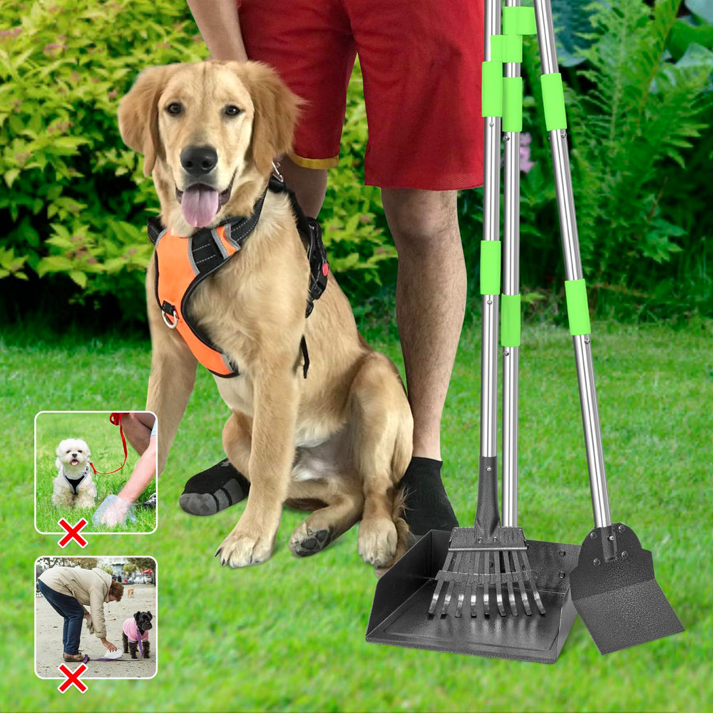 TOOGE Pooper Scooper also handles leaves and yard debris for tidy yards.