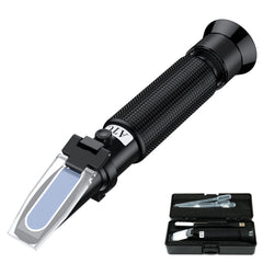 TOOGOND salinity refractometer in use measuring water for aquarium monitoring.