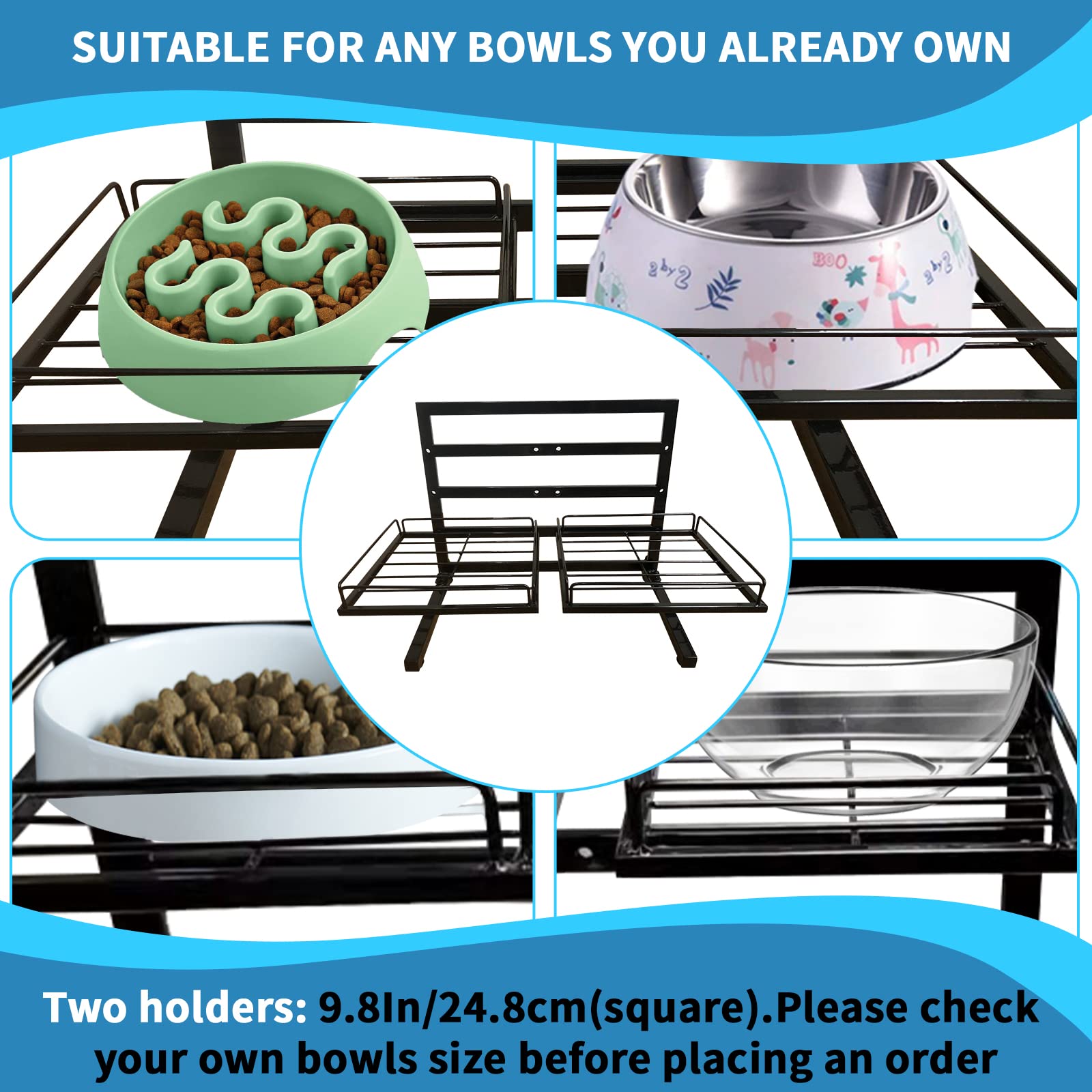 Tookincmo two-bowls-9-8in configuration supports two bowls during meals.