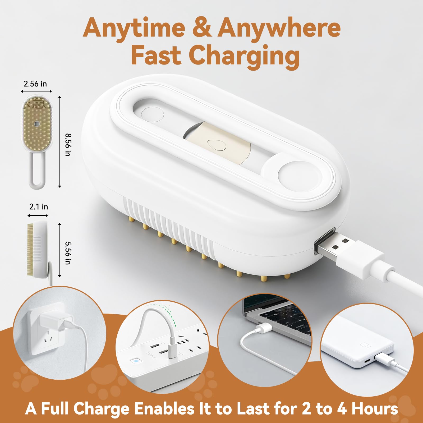 TOOLIAR 4 in 1 pet steam brush soft-skin-friendly materials gentle grooming.