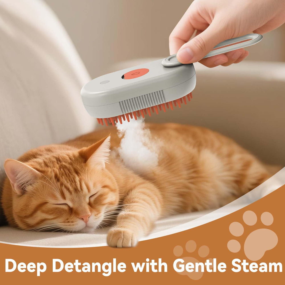 TOOLIAR 4 in 1 Pet Steam Brush steaming action loosens tangles