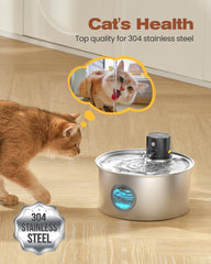 TOONIOOS stainless steel cat fountain design resists rust for durable daily hydration