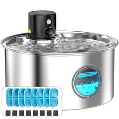 TOONIOOS cat fountain wireless motion sensor activates water flow for easy access