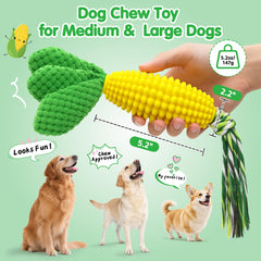 TOOPTATE dog chew toy with TPR corn texture for teeth-safe cleaning and gum comfort