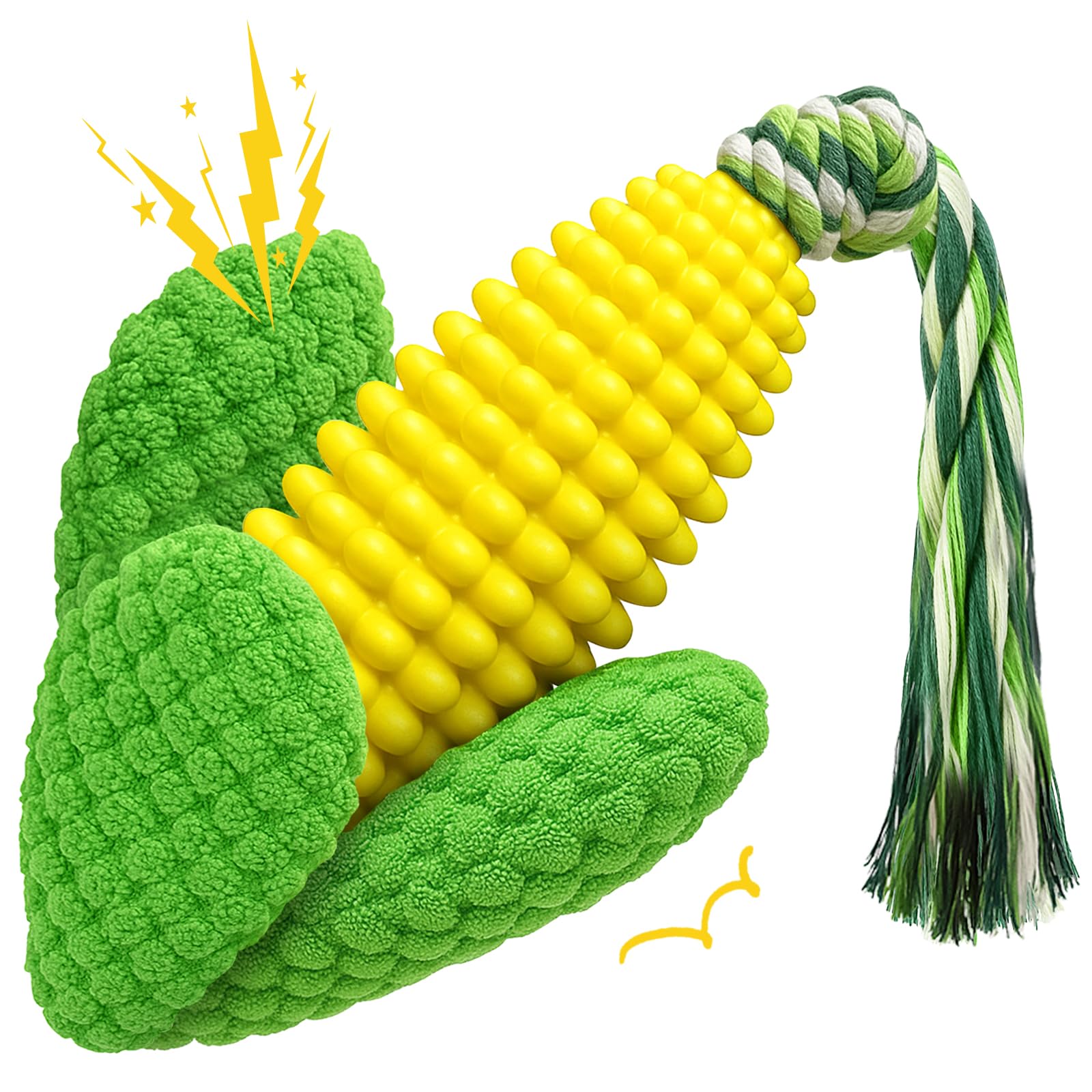 TOOPTATE dog corn chew toy close-up, durable for medium to large dogs’ chewing sessions