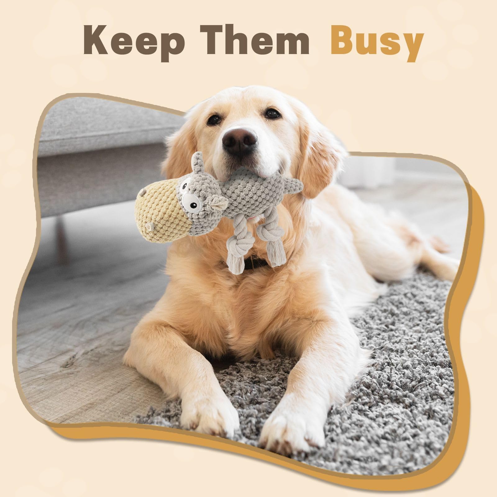 TOOPTATE large-dog friendly toy offers engaging squeak for interactive play