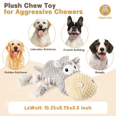 TOOPTATE dog toy features tough fabric that resists heavy chewing