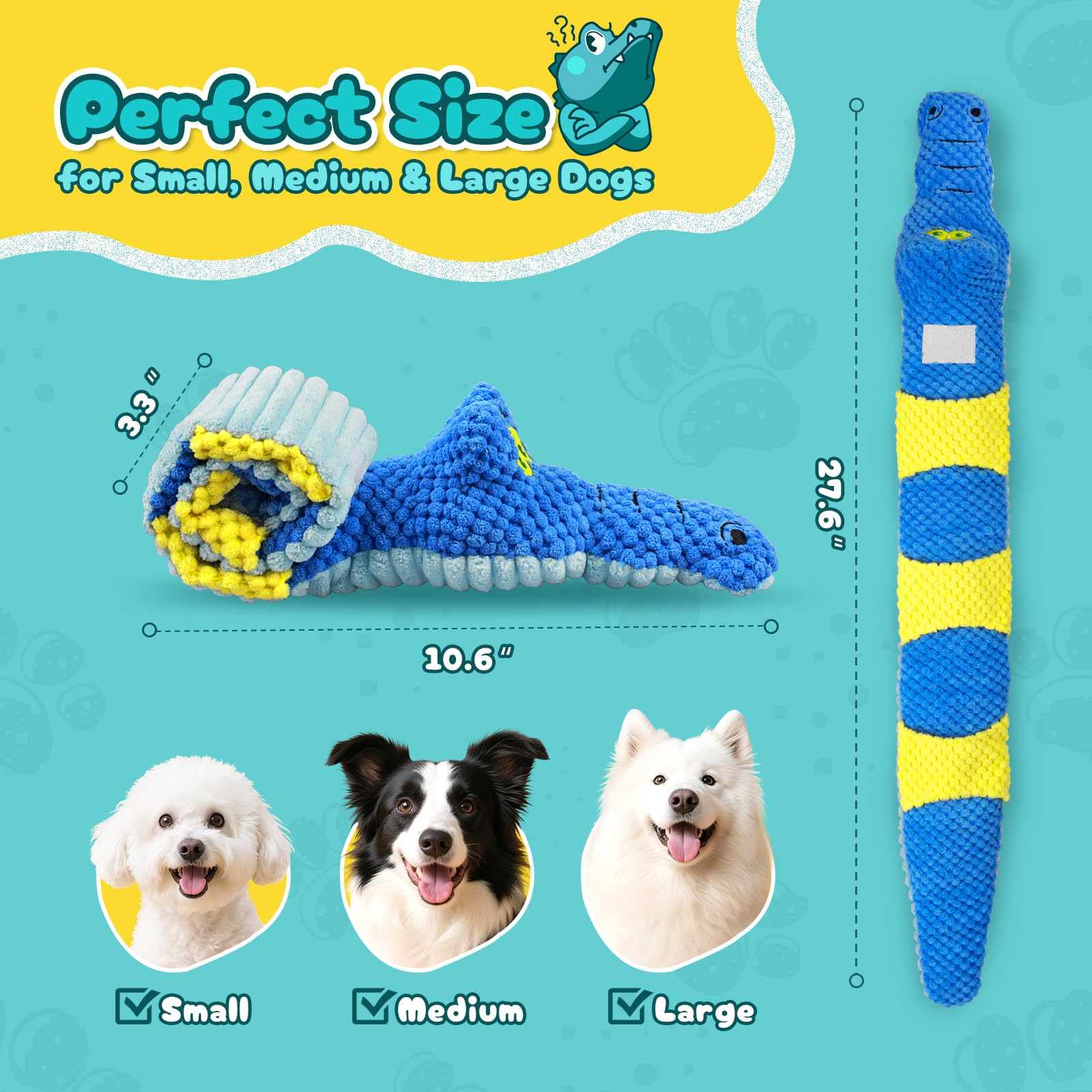 TOOPTATE squeaky body with crinkle texture for sensory exploration