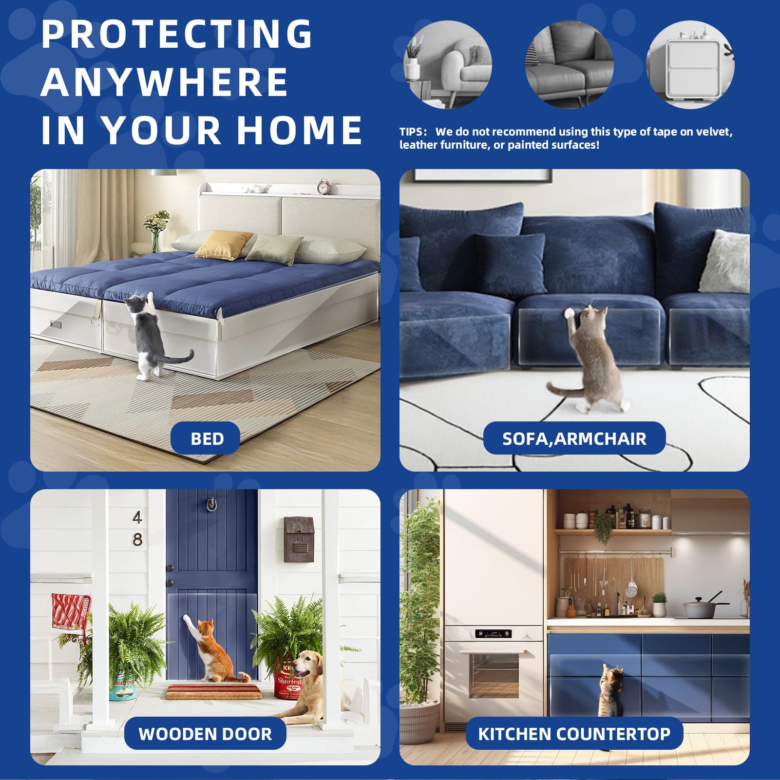 TOOSOFt large cat-scratch shield enables quick coverage with minimal effort