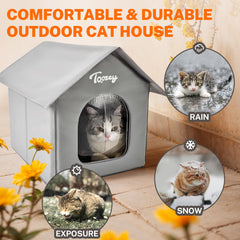 Toozey cat house with removable soft mat for cozy warmth and easy cleaning